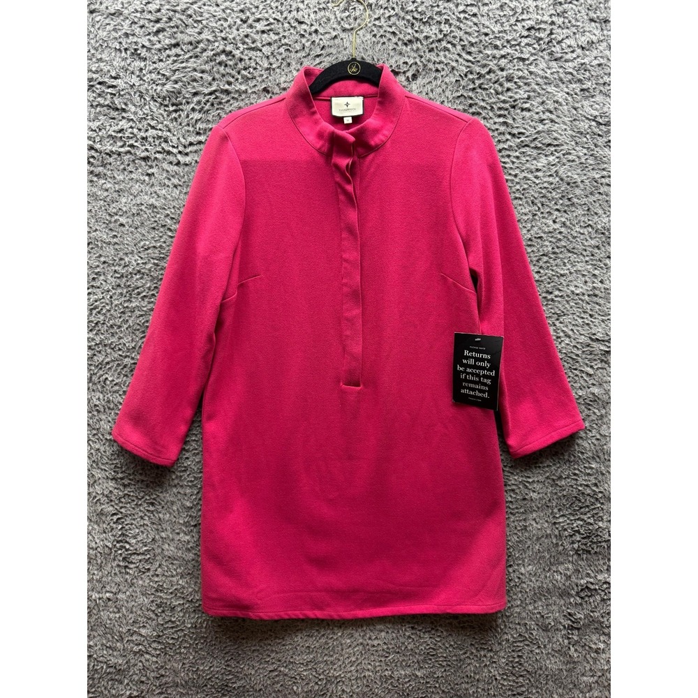 NWT Tuckernuck Stretch Crepe Avery Long Sleeve Dress Fuchsia Womens Size M